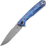 Kansept Knives Qilin Linerlock Dama Timascus K1047A4 by Kansept Knives