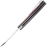 Kansept Knives Mato Linerlock - S35VN Steel Spear Point Blade Black Orange G10 Handle Pocket Clip by Kansept Knives