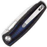 Kansept Knives Mato Linerlock CF Blue K1050A4 - Satin CPM S35VN Blade With Carbon Fiber And Blue G10 Handle by Kansept Knives