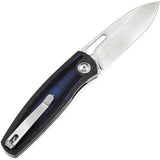 Kansept Knives Mato Linerlock CF Blue K1050A4 - Satin CPM S35VN Blade With Carbon Fiber And Blue G10 Handle by Kansept Knives