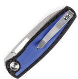 Kansept Knives Mato Linerlock - CPM S35VN Satin Blade, Carbon Fiber Blue G10 Inlay by Kansept Knives