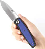 Kansept Knives Mato Linerlock - CPM S35VN Satin Blade, Carbon Fiber Blue G10 Inlay by Kansept Knives