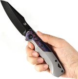 Kansept Knives Weim Framelock Timascus K1051A3 - Timascus Inlay With S35VN Sheepsfoot Blade by Kansept Knives