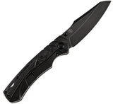 Kansept Knives Weim Framelock - Black Red Carbon Fiber Inlay Titanium Handle CPM S35VN Sheepsfoot Blade by Kansept Knives