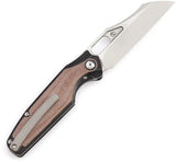 Kansept Knives Tuckamore Framelock Micarta - Premium CPM-20CV Blade Black Titanium Handle with Brown Micarta Inlay by Kansept Knives