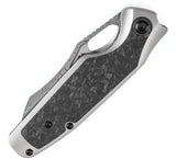 Kansept Knives Tuckamore Framelock Dam K1052A5 - Damascus Blade With Gray Titanium Handle And Timascus Pocket Clip by Kansept Knives