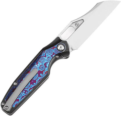 Kansept Knives Tuckamore Framelock Timas K1052A6 - Timascus Inlay Titanium Handle With Stonewashed CPM-20CV Blade by Kansept Knives