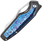 Kansept Knives Tuckamore Framelock Timas K1052A6 - Timascus Inlay Titanium Handle With Stonewashed CPM-20CV Blade by Kansept Knives