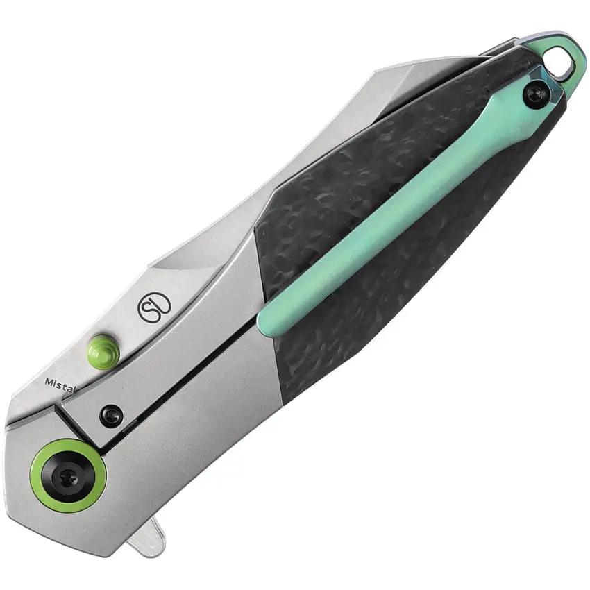 Kansept Knives Mistaken Framelock CF K1053A2 - CPM-20CV Blade Titanium Handle With Twill Carbon Fiber Inlay by Kansept Knives