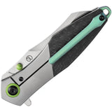 Kansept Knives Mistaken Framelock CF K1053A2 - CPM-20CV Blade Titanium Handle With Twill Carbon Fiber Inlay by Kansept Knives