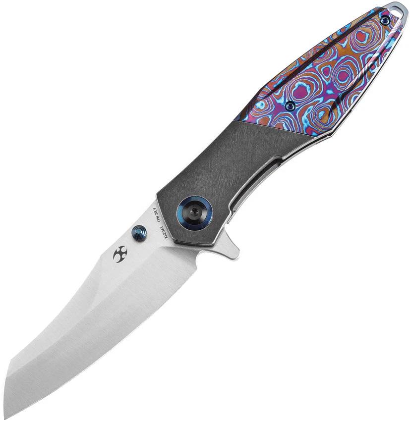 Kansept Knives Mistaken Framelock Timascus K1053A3 by Kansept Knives