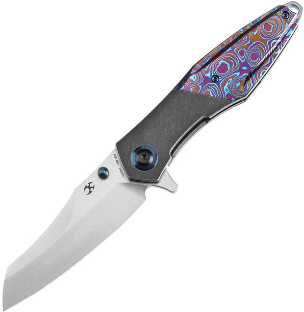 Kansept Knives Mistaken Framelock Timascus K1053A3 by Kansept Knives