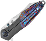 Kansept Knives Mistaken Framelock Timascus K1053A3 - Timascus Inlay With CPM 20CV Blade And Extended Tang by Kansept Knives