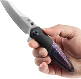 Kansept Knives Mistaken Framelock Timascus K1053A3 - Timascus Inlay With CPM 20CV Blade And Extended Tang by Kansept Knives