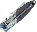 Kansept Knives Mistaken Framelock Lightning K1053A4 - Lightning Strike Titanium Handle With Twill Carbon Fiber Inlay by Kansept Knives