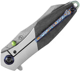 Kansept Knives Mistaken Framelock Damas K1053D1 - Damascus Blade With Timascus Pocket Clip by Kansept Knives