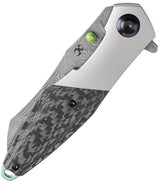 Kansept Knives Mistaken Framelock Damas K1053D1 - Damascus Blade With Timascus Pocket Clip by Kansept Knives