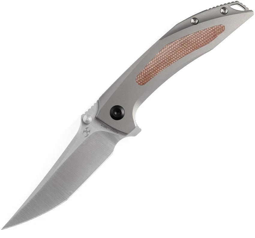 Kansept Knives Baku Linerlock Brown Micarta K1056A2 by Kansept Knives