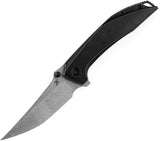 Kansept Knives Baku Linerlock Black Damascus K1056A5 by Kansept Knives