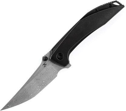 Kansept Knives Baku Linerlock Black Damascus K1056A5 by Kansept Knives