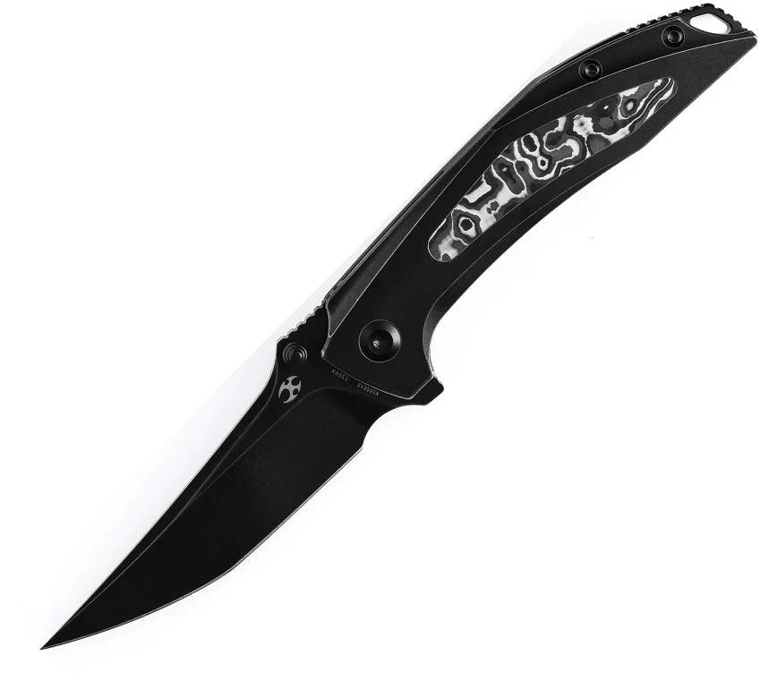 Kansept Knives Baku Linerlock Blk/White CF K1056A6 by Kansept Knives