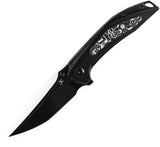 Kansept Knives Baku Linerlock Blk/White CF K1056A6 by Kansept Knives