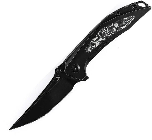 Kansept Knives Baku Linerlock Blk/White CF K1056A6 by Kansept Knives