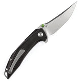 Kansept Knives Baku Linerlock - Black And Green Carbon Fiber Inlay CPM S35VN Blade