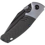 Kansept Knives Hinterland Framelock - Blue Anodized Titanium Handle With Twill Carbon Fiber Inlay by Kansept Knives