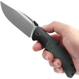 Kansept Knives Hinterland Framelock Green K1057A2 - CPM S35VN Blade With Titanium Handle And Green Micarta Inlay by Kansept Knives