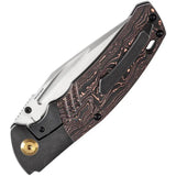 Kansept Knives Hinterland Framelock Copper - S35VN Blade With Titanium Handle And Copper Foil Carbon Fiber Inlay by Kansept Knives