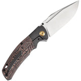 Kansept Knives Hinterland Framelock Copper - S35VN Blade With Titanium Handle And Copper Foil Carbon Fiber Inlay by Kansept Knives