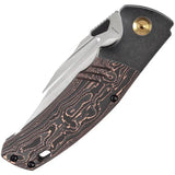 Kansept Knives Hinterland Framelock Copper - S35VN Blade With Titanium Handle And Copper Foil Carbon Fiber Inlay by Kansept Knives