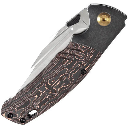 Kansept Knives Hinterland Framelock Copper - S35VN Blade With Titanium Handle And Copper Foil Carbon Fiber Inlay by Kansept Knives