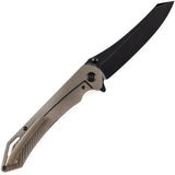 Kansept Knives Colibri Tech Framelock Bronze K1060A5 - S35VN Blade And Bronze Sculpted Titanium Handle by Kansept Knives