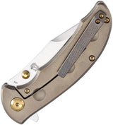 Kansept Knives Rei Framelock Org Peel K1061A2 - Orange Peel Titanium Handle And CPM-20CV Blade by Kansept Knives
