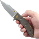 Kansept Knives Rei Framelock Org Peel K1061A2 - Orange Peel Titanium Handle And CPM-20CV Blade by Kansept Knives