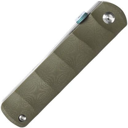 Kansept Knives BTF Linerlock Green G10 - S35VN Tanto Blade, 3.25in, 4.25in Closed, Thumb Disk, Pocket Clip by Kansept Knives