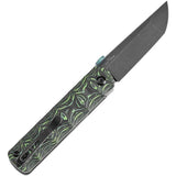 Kansept Knives BTF Linerlock Green CF K1064A2 - S35VN Tanto Blade With Green Carbon Fiber Handle by Kansept Knives