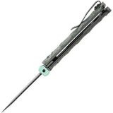 Kansept Knives BTF Linerlock Green CF K1064A2 - S35VN Tanto Blade With Green Carbon Fiber Handle by Kansept Knives