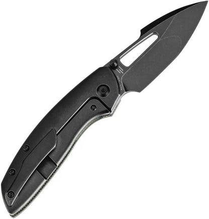 Kansept Knives Link Framelock - Green Micarta CPM-20CV Harpoon Blade With BlackWash Finish by Kansept Knives