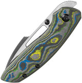 Kansept Knives Link Framelock - Camo CF Gecko Handle Satin CPM-20CV Harpoon Blade by Kansept Knives