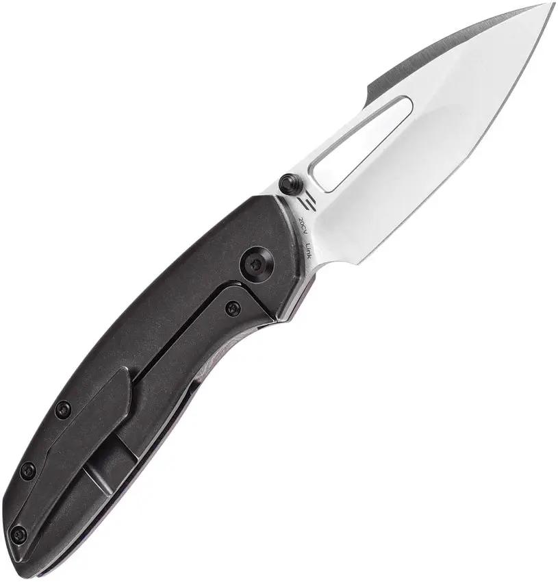 Kansept Knives Link Framelock Timascus K1068A3 - Timascus Handle, Satin CPM20CV Blade, Extended Tang by Kansept Knives