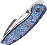 Kansept Knives Link Framelock Timascus K1068A3 - Timascus Handle, Satin CPM20CV Blade, Extended Tang by Kansept Knives
