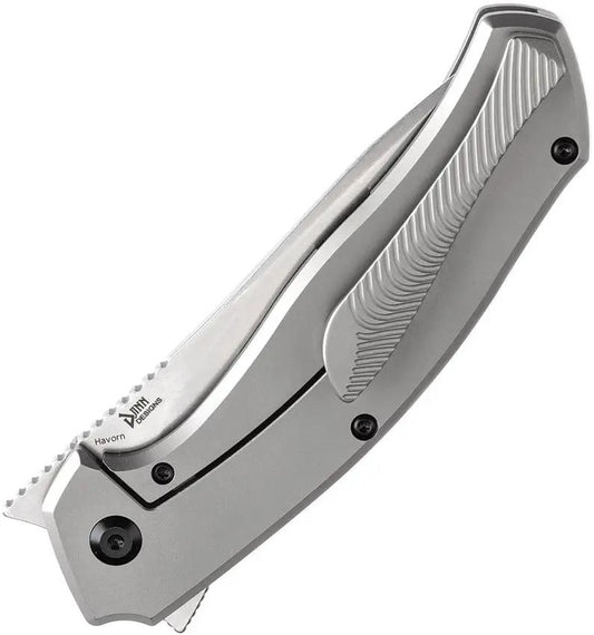 Kansept Knives Havorn Framelock Rose CF K1069A2 - Premium CPM S35VN Clip Point Blade With Pattern Carbon Fiber Inlay by Kansept Knives