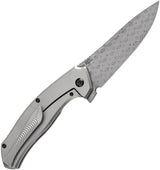 Kansept Knives Havorn Framelock - Damascus ArcCF Blade With Titanium Handle And Carbon Fiber Inlay by Kansept Knives