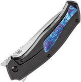Kansept Knives Havorn Framelock Timascus K1069A5 - Titanium Handle With Timascus Inlay And S35VN Blade by Kansept Knives