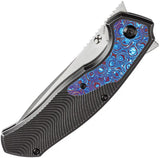 Kansept Knives Havorn Framelock Timascus K1069A5 - Titanium Handle With Timascus Inlay And S35VN Blade by Kansept Knives