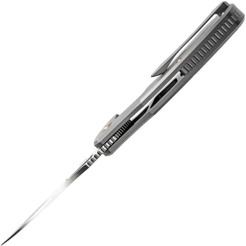 Kansept Knives Echis Framelock BSW - CPM S35VN Blade, 4.5in Closed, Gray Titanium Handle by Kansept Knives
