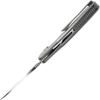 Kansept Knives Echis Framelock BSW - CPM S35VN Blade, 4.5in Closed, Gray Titanium Handle by Kansept Knives
